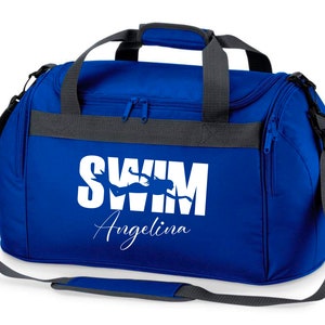 Sporttasche Schwimmen für Kinder - Personalisierbar mit Name - Schwimmtasche Duffle Bag für Mädchen Damen
