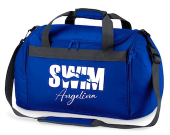 Bolsa de deporte de natación para niños - personalizable con nombre - bolsa de natación bolsa de lona para niñas y mujeres