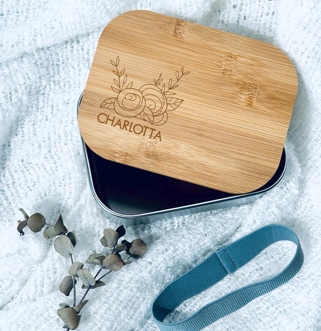 Lunch Box Personalized With Name Lunch Box Stainless Steel With Wooden