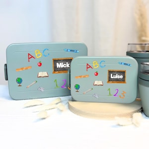 Lunch box Mepal personalized girls, lunch box children many compartments, lunch box Bento with name, Bentobox Take a Break school ABC