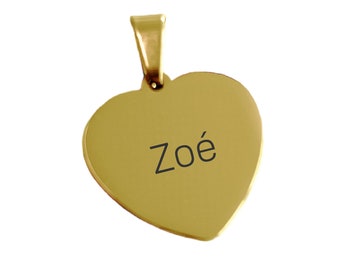 Ciondolo Cuore in Oro Giallo 18kt Incisione Iniziali Gratuita gr 0.80