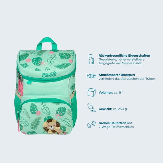 Kinder-Rucksack 'Cute Lion' – Wasserdicht, Mit Brustgurt, Ca. 25x10x30 Cm, Für Kindergarten & Ausflüge