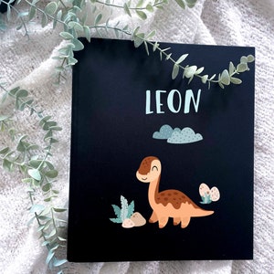 Cartella per certificati personalizzata per bambini con nome - cartella per certificati dinosauri ragazzi ragazze - cartella per certificati regalo per l'iscrizione a scuola