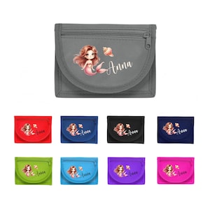 Cartera infantil personalizada minimutz, cartera infantil con nombre, bolsito de cuello sirena para niña, regalo personalizado de matrícula escolar