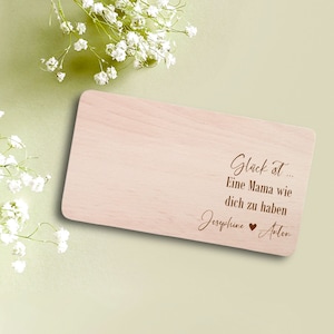 Wooden board with individual engraving | Mom gift with children&#39;s name | Personalized board gift idea Mother&#39;s Day cutting board