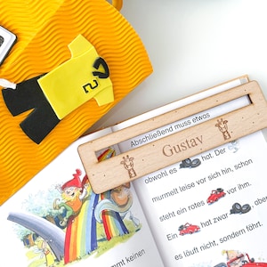 Wooden reading aid for school children | ABC | personalised