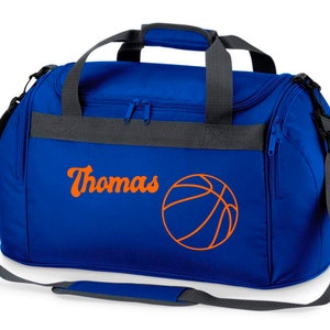 Nom du sac de sport Basket-ball Imprimé Enfants Sac de voyage Filles Garçons Bleu Noir Rose royalblau