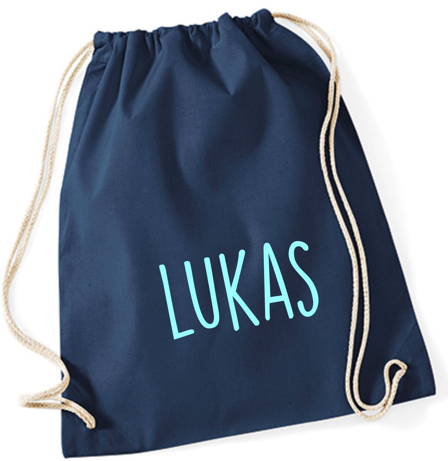Personalized drawstring gym bag with name print | printed with names for boys & girls | Drawstring bag fabric bag