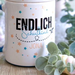 Personalized mug for the start of school | with name | Finally a schoolchild