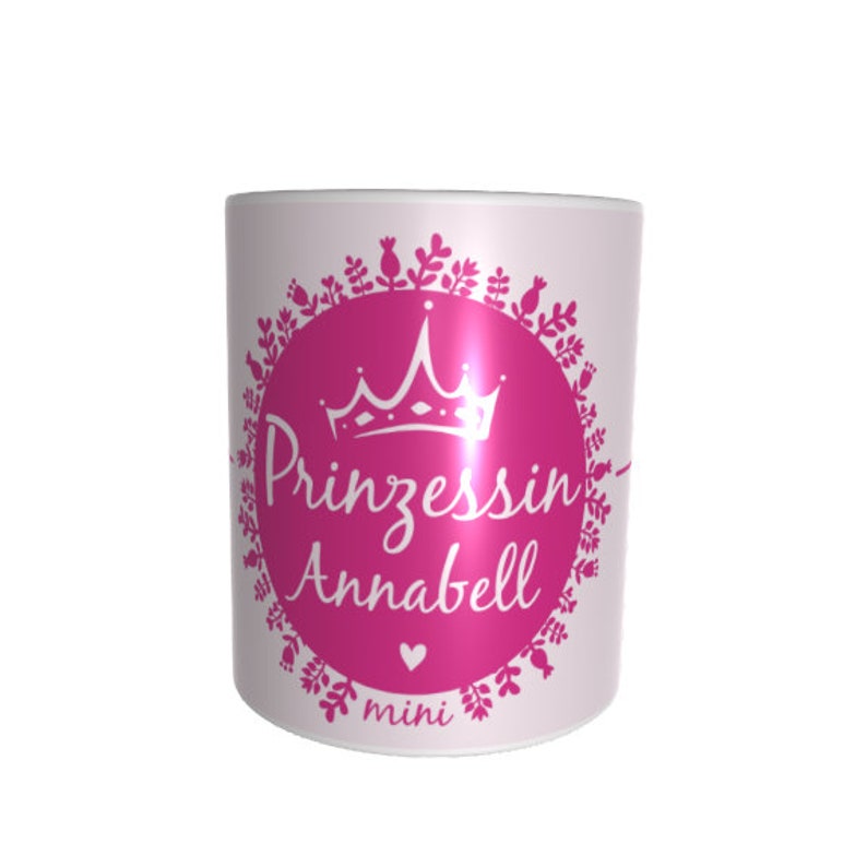 Tasse mit Namen für Kinder Prinzessin Mädchen Bild 1
