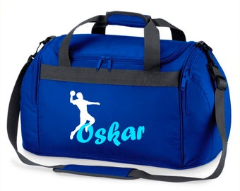Sac de sport personnalisé pour enfants | Personnalisable avec un motif handball | Sac de voyage pour filles et garçons | Sport pour joueurs de handball