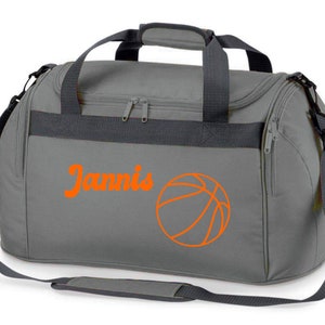 Nom du sac de sport Basket-ball Imprimé Enfants Sac de voyage Filles Garçons Bleu Noir Rose grau