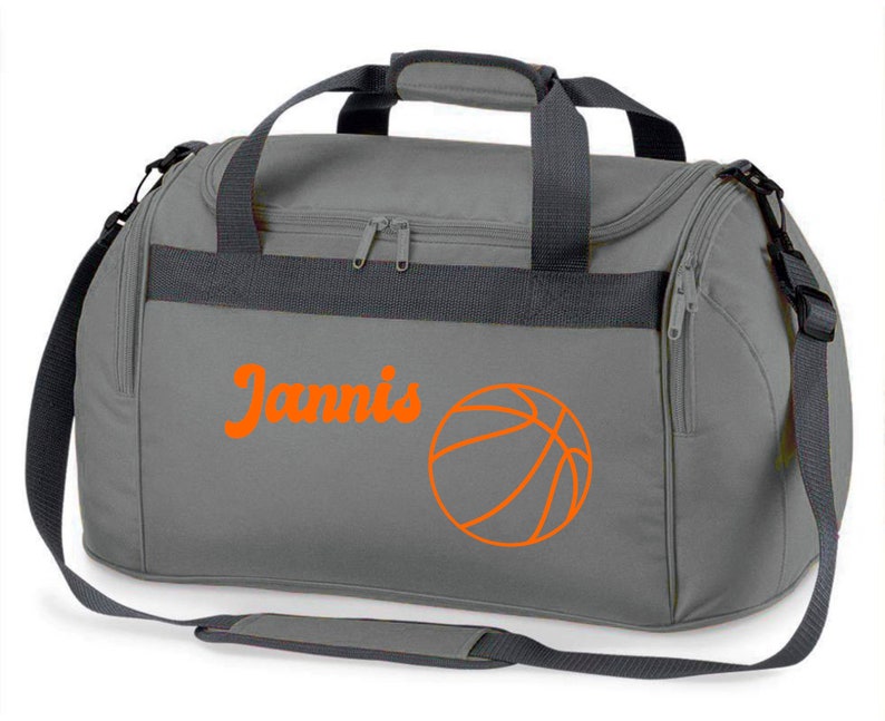 Nom du sac de sport Basket-ball Imprimé Enfants Sac de voyage Filles Garçons Bleu Noir Rose grau
