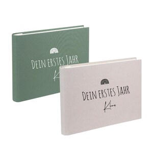 Personalized baby memory album with name | Photo album spiral binding your first year for girls boys | Gift birth baptism