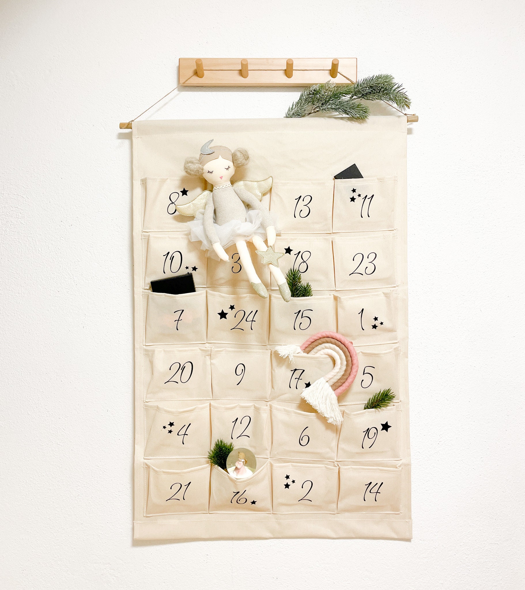 Adventskalender Zum Befüllen Aus Stoff Und Filz (G Produktbild