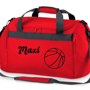 Nom du sac de sport Basket-ball Imprimé Enfants Sac de voyage Filles Garçons Bleu Noir Rose rot