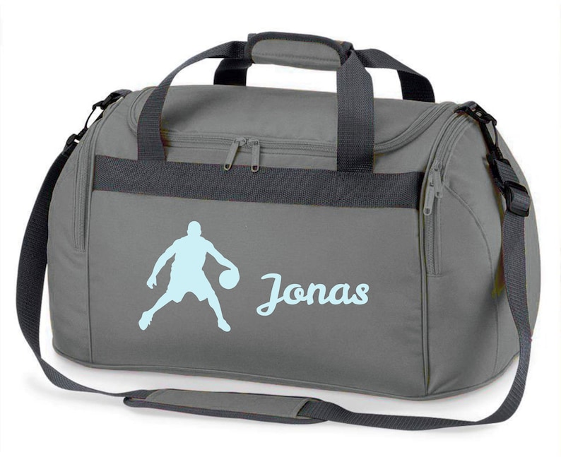 Sac de sport avec nom imprimé pour enfant Personnalisable avec un joueur de basket Sac de voyage sac de voyage pour filles et garçons Des sports image 9