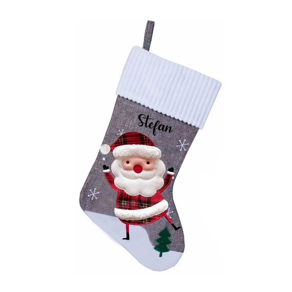Grande Chaussette De Noël Cheval Qui Court – 45 Cm, Décoration Festive Pour Cheminée Ou Mur !