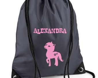 Gymnastics bag with name, horse, *ACTION*