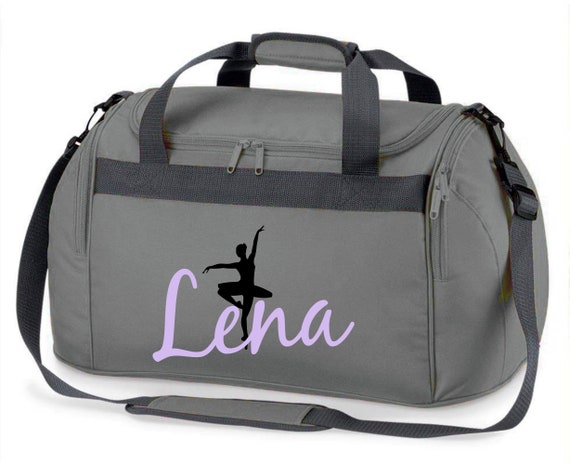 Borsa Sportiva Per Bambine Personalizzabile - Motivo Ballerina, Rosa - Resistente Agli Spruzzi - Foto 8