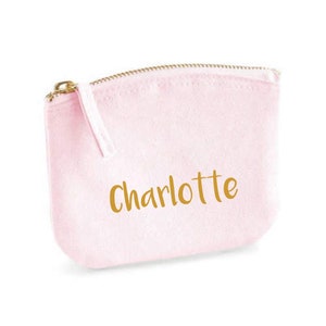 Borsa per il trucco per ragazze | Stampa del nome con motivo nel colore desiderato | Trousse per cosmetici con stampa del nome | Beauty case per il trucco