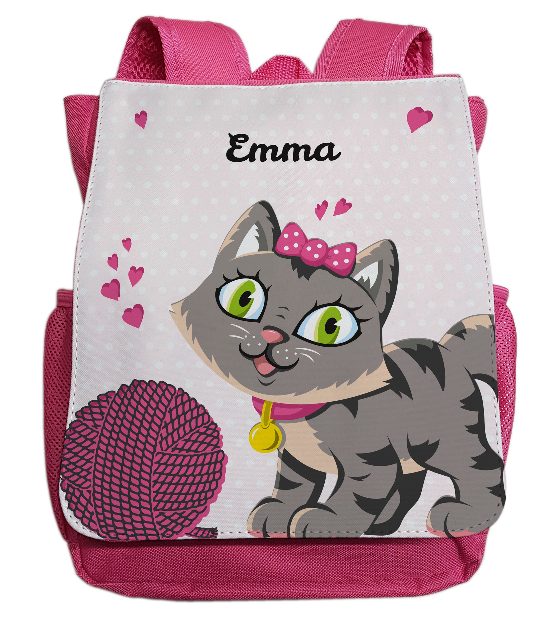 Backpack With Name for Girls Motif Cat Cool Kindergarten Etsy UK