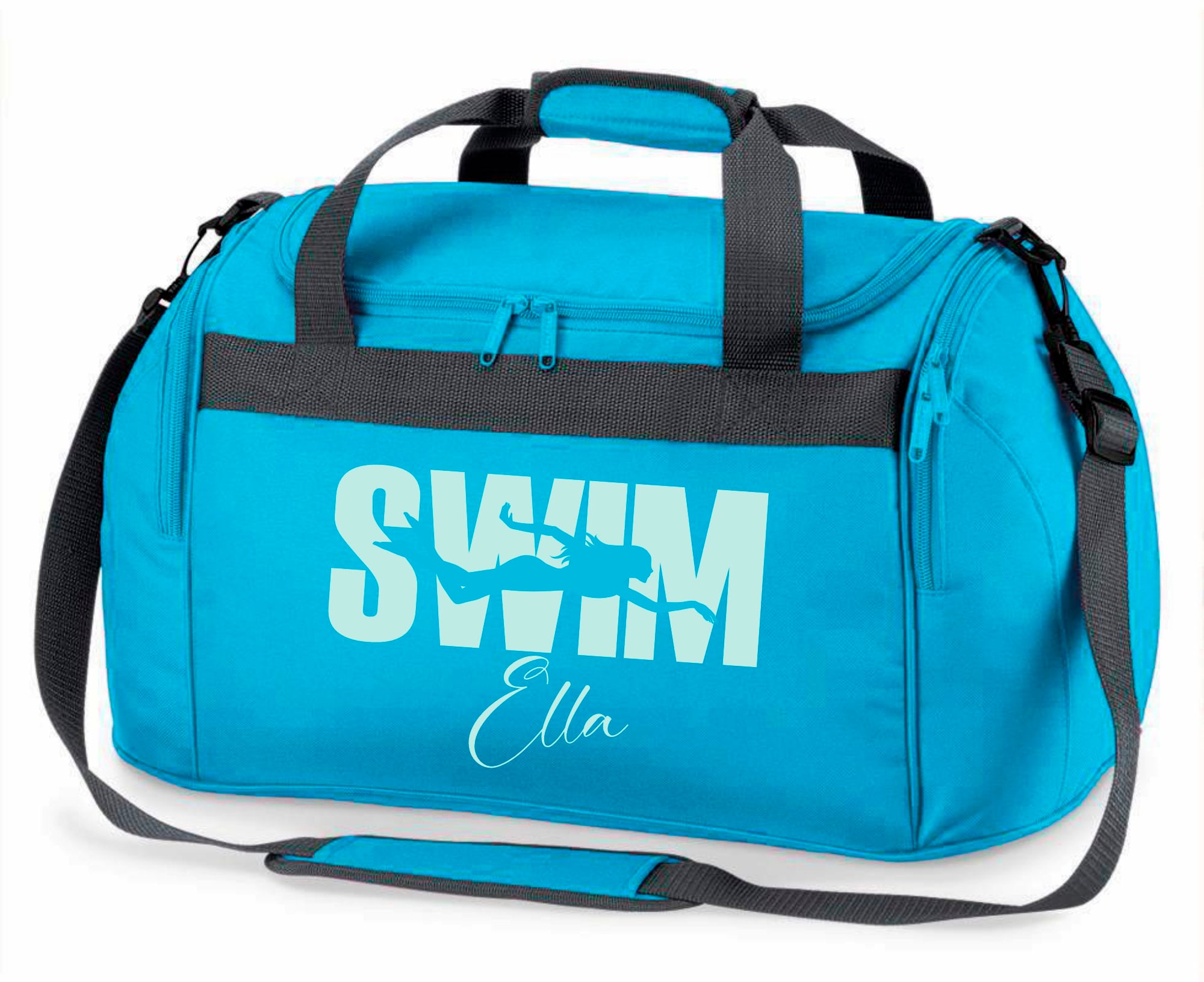 Borsa Sportiva Bambini Personalizzata - Motivo Karate, Taekwondo, 26L, Turchese - Foto 3