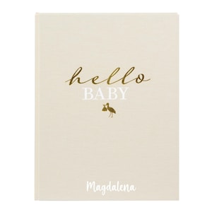 Baby Diary - Personalized with Name - Baby Album Hello Baby - Baby Journal Book to Write On - Baby Book from Pregnancy and 1st Year