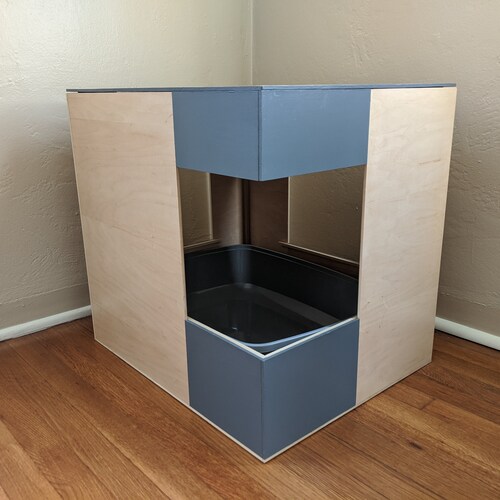 Enclosed Litter Box Surround by 4modern Rabbits Etsy