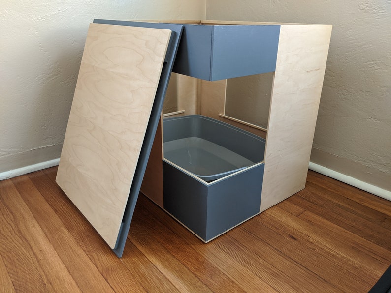 Enclosed Litter Box Surround by 4modern Rabbits Etsy