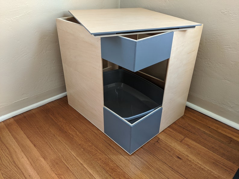 Enclosed Litter Box Surround by 4modern Rabbits Etsy