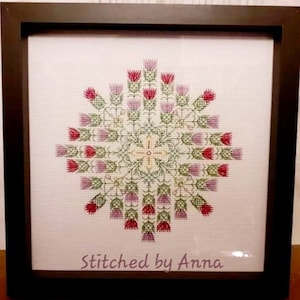 Thistle Mandala Large Blackwork Chart