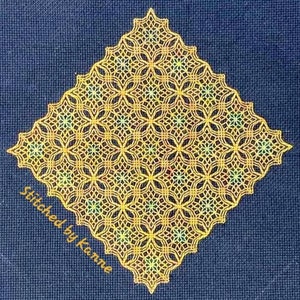 Flowers in Diamonds Lace Square Blackwork Chart - Etsy