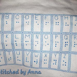 Braille Alphabet Blackwork and Knots Chart