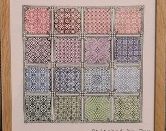 Elaborate Tiles (former 2022/23 SAL) Blackwork Chart