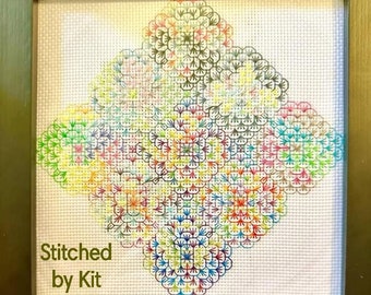 Hidden Circles Blackwork Chart Optical Disillusions Collection