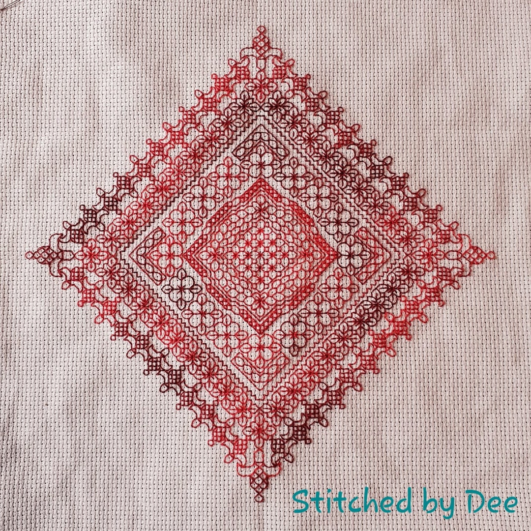 Regal Flower Mandala Blackwork Chart Pattern - Etsy