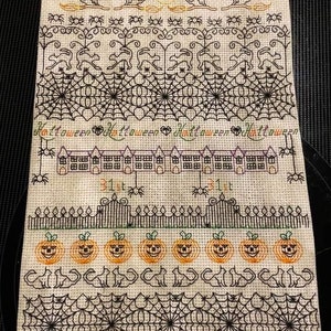 Halloween Band Sampler 1 Blackwork Chart