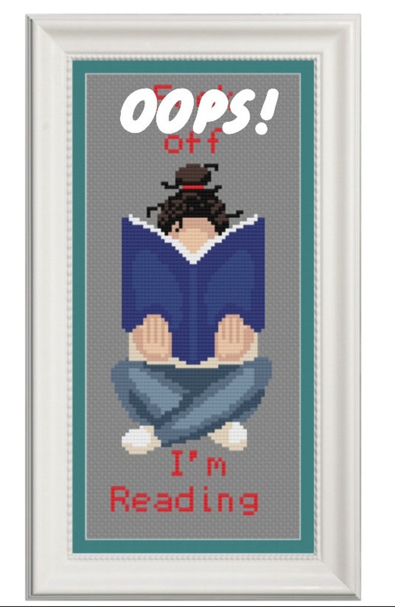 Fck Off I/'m Reading Cross stitch bookmark