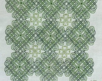 Woven Hearts Blackwork Chart