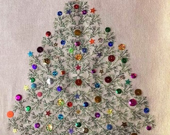 Traditional Christmas Tree Blackwork Chart