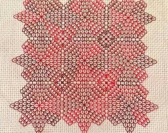 Hidden Shapes Blackwork Chart (Optical Disillusions series)