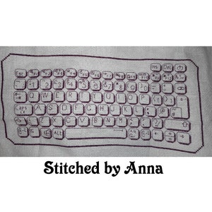 Qwerty Keyboard Blackwork Chart