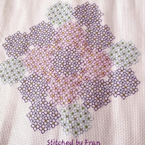 Hydrangea Bush Blackwork Chart
