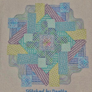 Spetsarbete Sampler Blackwork Diagram