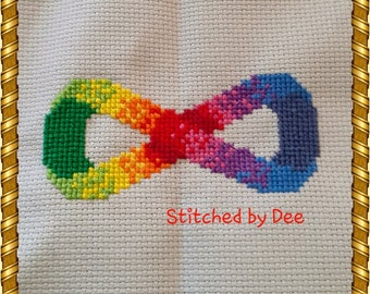 Autism Acceptance Ribbon Cross Stitch Chart