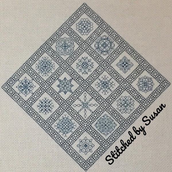 Floral Tiles (former 2022 SAL) Blackwork Chart