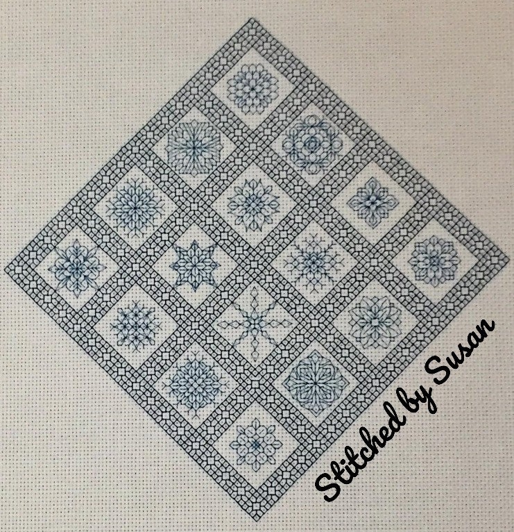 Floral Tiles (former 2022 SAL) Blackwork Chart