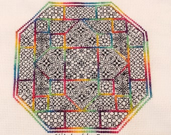 Octagon Blackwork Sampler Blackwork-kaart