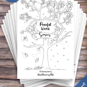 Peaceful Worlds - Seasons PART 1 Colouring Book. Whimsical Houses - Set of 12! Cottagecore Mushroomcore PRINTABLE PDF Instant Download